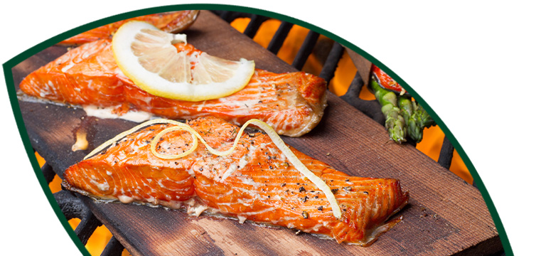 Plank Grilling fish